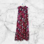 Sugar Lips  Sleeveless Floral Tiered Maxi Dress Women's Size XS V-neck Pockets Photo 3
