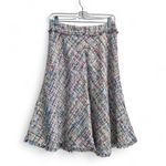 Worthington  Tweed Multicolored Pastel Speckled Mini Flared Skirt Sz 4 Petite Photo 1