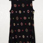 Desigual NWT Black Embroidered Shift Dress Size 46 / 12 US Photo 2