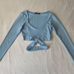 Boohoo Blue CutOut Crop Top Photo 2