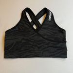 Gymshark  Seamless Animal Print Sports Bra Crisscross Back Black Gray Size Small Photo 4