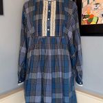 Victoria's Secret Rare 90s Vintage  Country Cottons Blue Plaid Long Sleeve Dress Photo 0