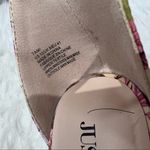 JustFab  Tami Sandal Yellow Floral Ankle Strap Sandals 10 Photo 10