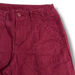 Old Navy  Womens Chino Pants Slim Ankle Length Raw Hem Cotton Blend Red Size 4 Photo 1