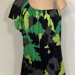 New. Sky silk camo mini dress/shirt with Swarovski crystal strap. Normally $224 Green Photo 0