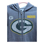 NFL Team Apparel Women's Medium Green Bay Packers  Full Zip Hoodie, Gray Photo 3