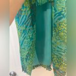 Ruby Rd . Green Blue Pleated Maxi Dress Size 12 Photo 3