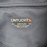 Untuckit Short Sleeve Polo Shirt Blue Women's Size Medium Cotton Photo 3