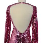 superdown  Cindi Pink Sequin Mini Dress Cut Out Backless Club Dance Festival XS Photo 10