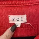 POL Hot Pink Cotton Distressed Oversized Shacket Jacket Women's size Large Photo 1