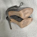 Brian Atwood  Grey Miri Ruched Slouchy Suede Ankle Heeled Booties Size 39.5 Photo 7