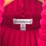 Croft & Barrow Cable Knit Turtleneck Sweater Women Small Red Cotton Winter Cozy Photo 5