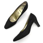 Vintage Bruno Magli Black Embossed Leather Pumps Italian Heels Women’s Size 8 AA Photo 0