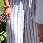 White/black Striped Jumpsuit White Photo 0