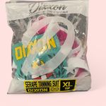 DIXXON NWT pink stripe Serape tanning suit bikini top XL mix and match Photo 2