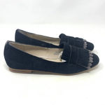 Boden Melody Suede Loafers Black & Pewter Fringe Flats Size 36 / US 5.5 Photo 4