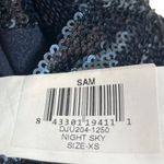 Dress the Population  Sam Sequin Jumpsuit Navy Night Sky Size XS Sleeveless Zip Photo 7