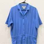 Vintage SAINT GERMAIN Paris Blue Short Sleeve Romper Jumpsuit Size XL Photo 2