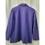 Sag Harbor  Vintage Women's Blazer Jacket Size 10 Purple 100% Wool Classic Retro Photo 2