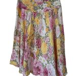 Loft Ann Taylor Peony Print Linen Blend Midi Skirt, Sz 2 Photo 5