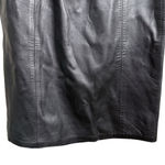 Vintage Leathers by Toby Black Leather Pencil Skirt Made in USA Size 6 Photo 2
