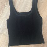 Quince  Black Ribbed Crop Top Photo 3