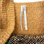 Anthropologie By Sweater Mini Dress Golden with Palm Trees Small Photo 8