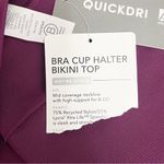 Athleta NWT  Bra Cup Wrap Halter Bikini Top in Velvet Plum Purple Size 34 B/C NEW Photo 9