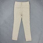 Free People  Frankie High Waist Skinny Pants Tan White Stripe Button Front 4 Photo 6