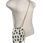 Vintage Guadalupe Designs beaded animal print bucket bag cream, black and brown Photo 0