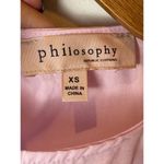 Philosophy  Shirt Women XS Pink‎ Cotton Pretty In Pink Pearl Bell Sleeve Top Photo 6