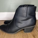 Frye Womens 7.5 Boots Black Leather Almond Toe Ankle Booties Block 3471729 -W50 Photo 3