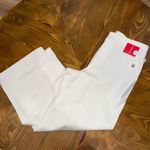 Spanx White Stretch Twill Cropped Wide Leg Pant LARGE PETITE BUSINESS Casual Photo 2