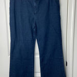 NWOT Lands’ End women’s blue dark wash denim wide leg jeans‎ pants stretch 16 Photo 0