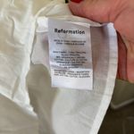 Reformation  Villa Midi Dress White Medium Smocked Stretch Organic Cotton Photo 4