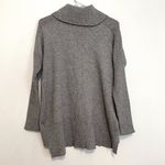 Cable & Gauge Cowl Neck Sweater Gray Flecked Speckled Hi-Lo Hem Tunic Sweater L Photo 11