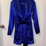 Pretty Little Thing Blue Satin Dress Photo 0