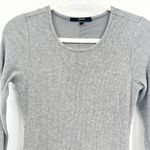 Quince Womens Soft Tencel Rib Knit Long Sleeve Midi Lounge Dress Size XS Gray Photo 3