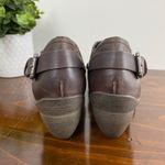 OTBT  Dark Brown Leather El Reno Low Ankle Biker Heeled Bootie Women Size 6.5 Photo 5