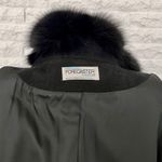 Vintage Forecaster Black 100% Wool Walker Coat with Fox Fur Collar Trim, Size 16 Photo 7