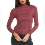 Madewell NWT Size Small Semi-Sheer Mockneck Tee Hthr Merlot Style NN260 Photo 1