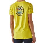 Patagonia Rivet Vintage Logo Cotton/Poly T-Shirt Yellow Distressed Organic Top Photo 3