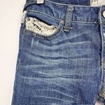 Free People Patchwork Skinny Jeans Size 24 Daisy Haynes Crochet Lace Festival Photo 6