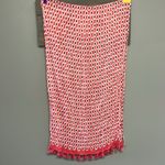 Kate Spade New York Pink Cream Red Viscose Abstract Fashion Scarf 2017 83”, 22” Photo 5