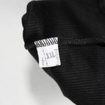 Black Ribbed Long Sleeve Top with Mutton Sleeves Boatneck Size XXL Photo 4