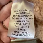 Umgee NEW‎  Cable Knit Sweater CrewNeck Pullover Textured Knit Camel Size Large Photo 4