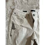 a.n.a  Womens Ankle Jeans Size 10 Modern Fit Embellished‎ Distressed Stretch Bone Photo 5