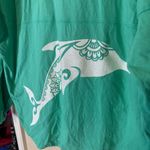 Spirit Jersey  Shirt Sea World Green Puff Letter Spellout Dolphin XL glitter tee Photo 2