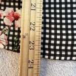 EXPRESS Women's Portofino Shirt Small Sleeveless Floral Black 3/4 Button Sheer Photo 8