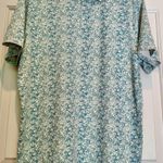 All In Motion Men’s -  polo shirt - blue teal, off white, light yellow - Large. Gently used. No flaws. Smoke free home Photo 1